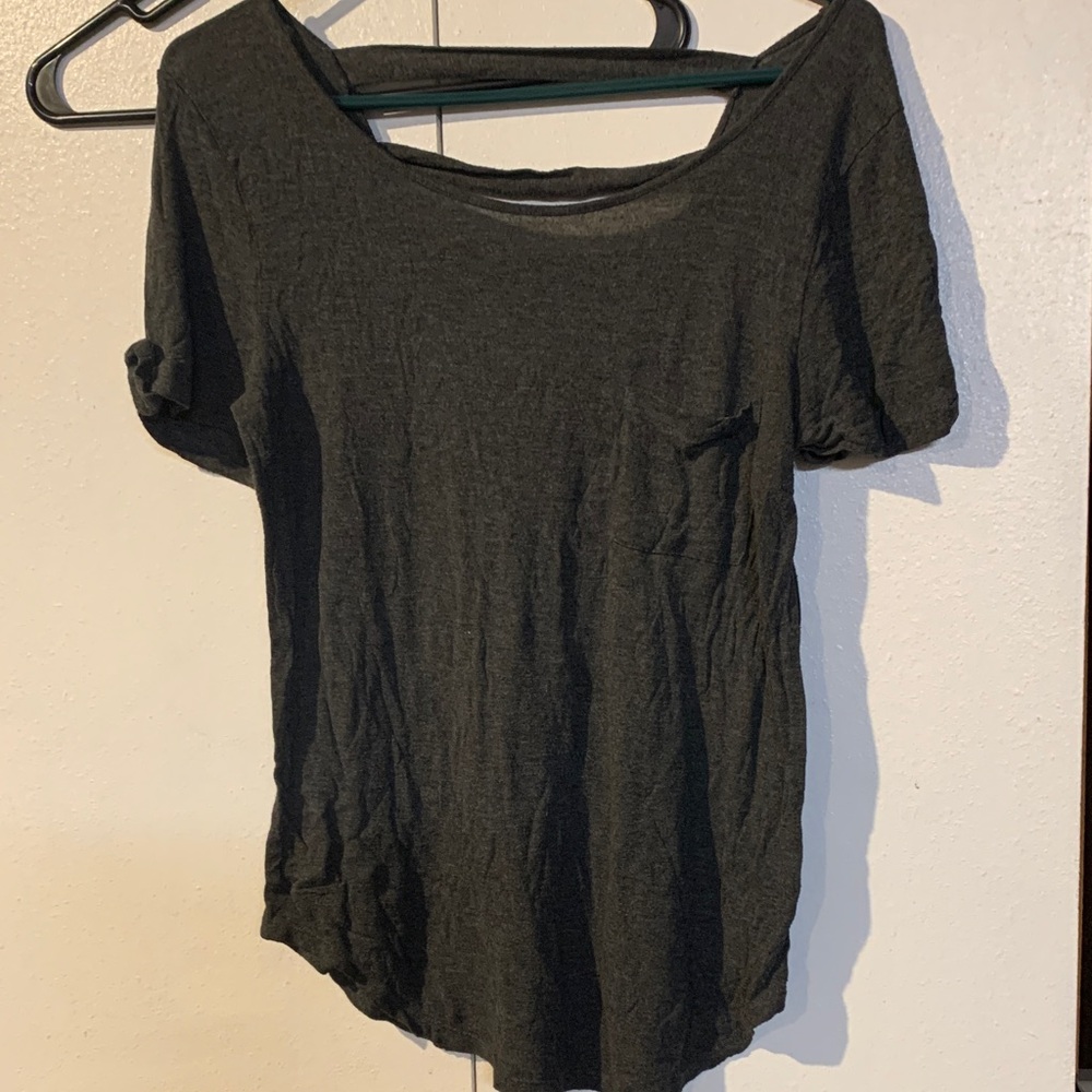 Vintage Casual Dark Grey Women's Top